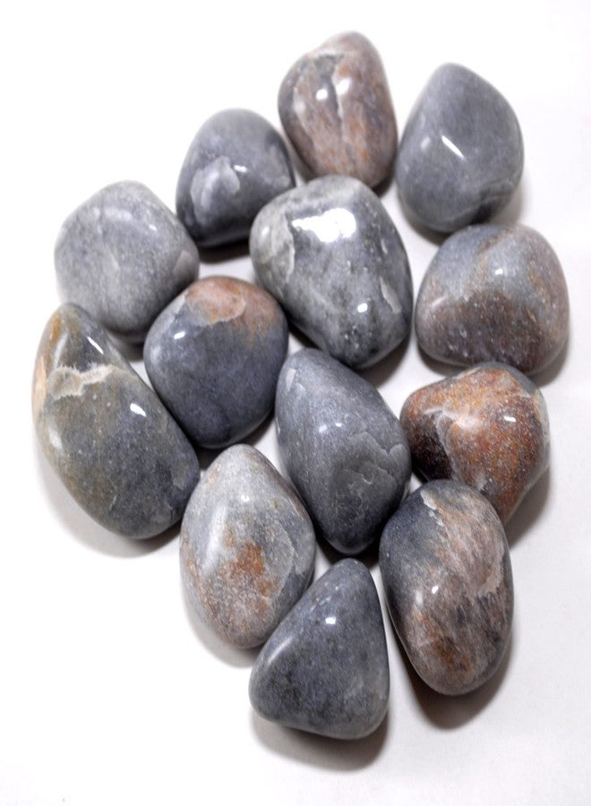 Schmick Grey Decorative Pebbles for Plants, Pots, Home, Table, Garden & Aquarium Décor - Natural Smooth Stones for Indoor Outdoor Decoration (900 Grams, Grey Tumble) - Image 4